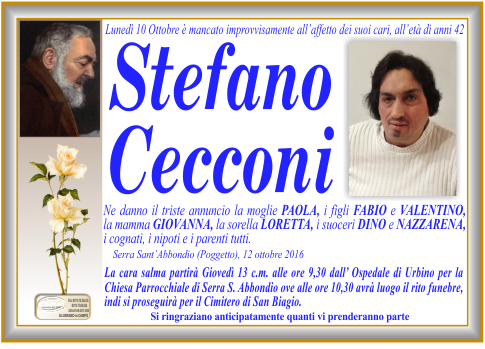 manifesto funebre di Cecconi Stefano