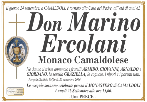 manifesto funebre di Ercolani Marino